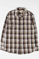 Brown Plaid Button Up Shirt 1