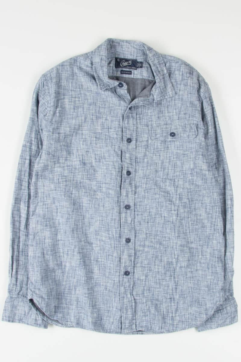 Blue Knit Button Up Shirt