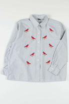 Christmas Cardinals Button Up Shirt