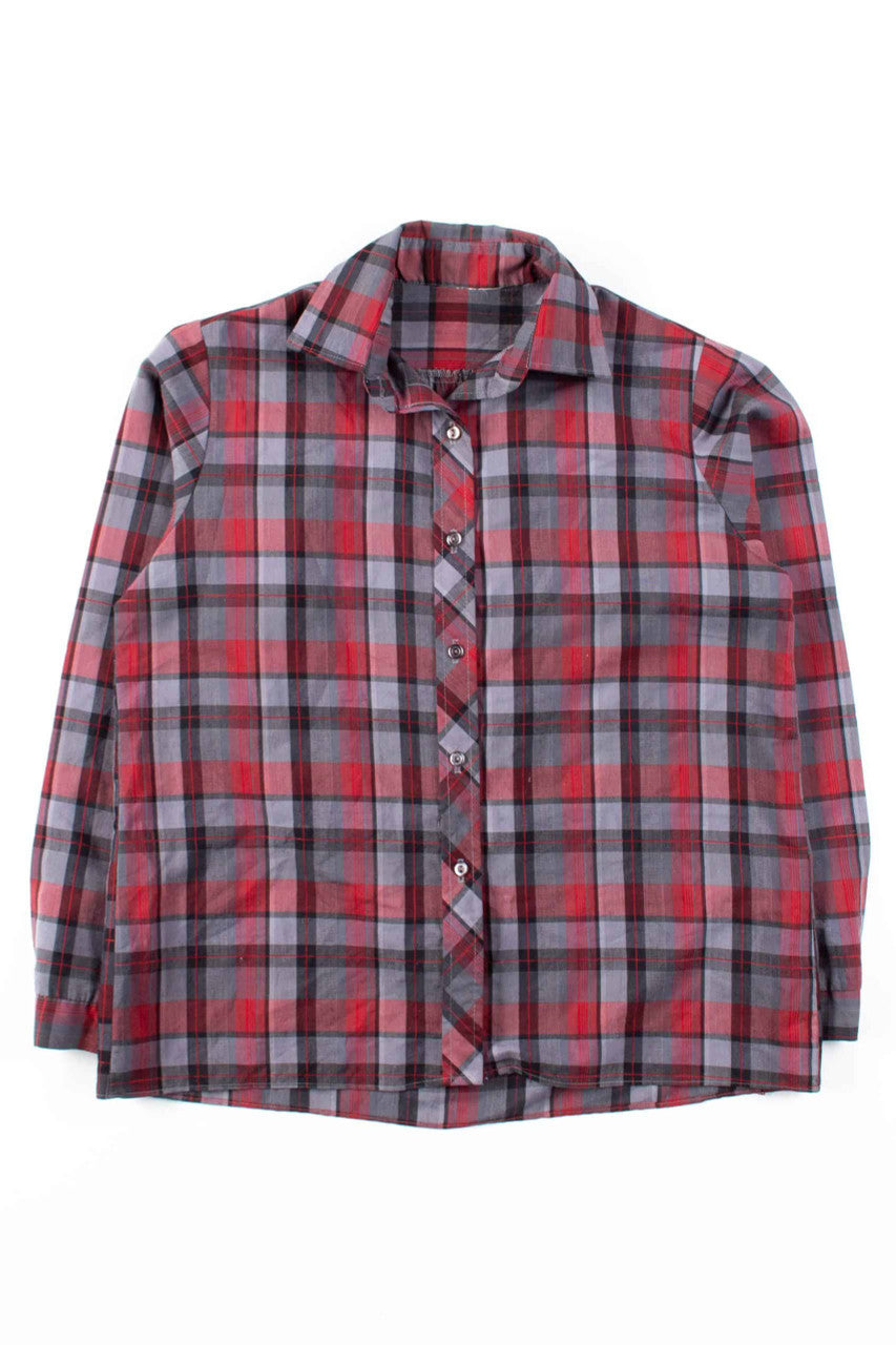 Red Plaid Button Up Shirt 6