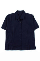 Navy Linen Button Up Shirt