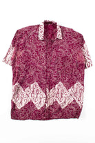Maroon Floral Button Up Shirt