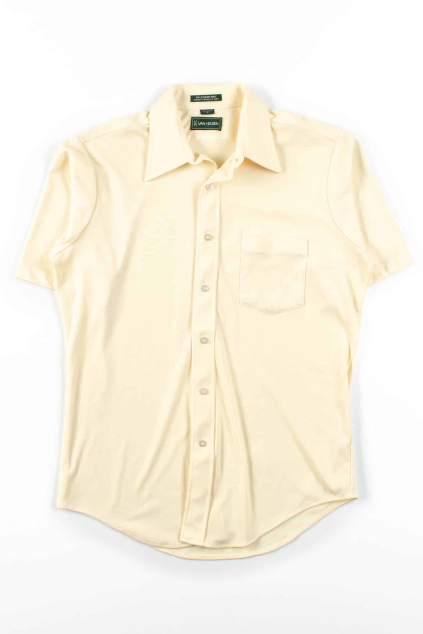 Yellow Half Sleeve Button Up Shirt
