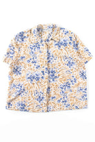 Blue & Tan Spots Button Up Shirt