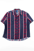 Navy Wrangler Western Button Up Shirt