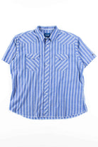 Blue Striped Wrangler Button Up Shirt 1