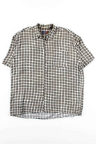 Floral Squares Rayon Button Up Shirt