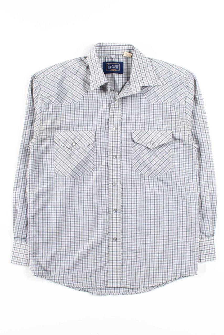 Sage Plaid Snap Button Up Shirt