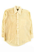 Yellow Check Perma-Prest Button Up Shirt
