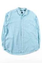 Blue Striped Chaps Button Up Shirt