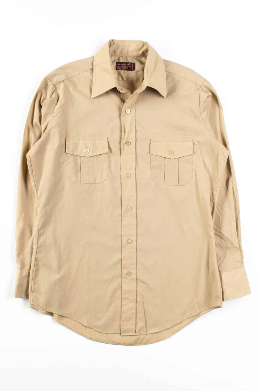 Tan Vintage Button Up Shirt
