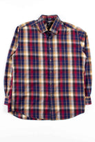 Wool Blend Plaid Button Up Shirt