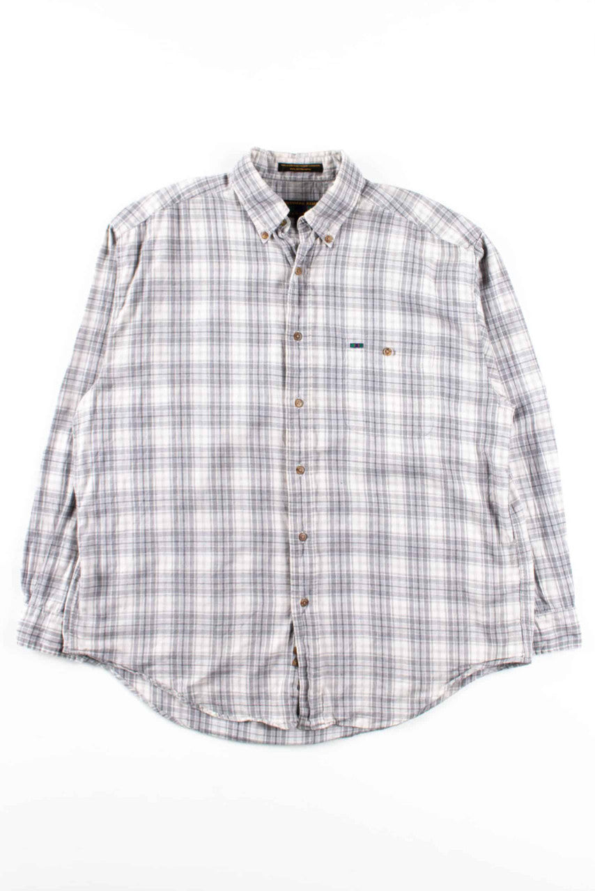 Grey Plaid Button Up Shirt 6