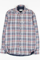 Double Layer Plaid Button Up Shirt 762