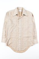 Brown Geometric Button Up Shirt