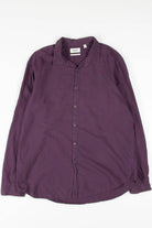 Burgundy Plaid Button Up Shirt 774