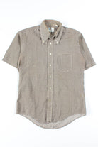 Brown Houndstooth Button Up Shirt