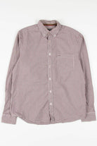 Burgundy & Black Gingham Button Up Shirt 781