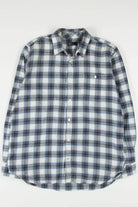 White Plaid Button Up Shirt 785