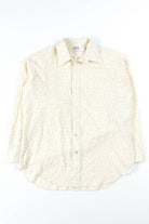 Beige Patterned Button Up Shirt