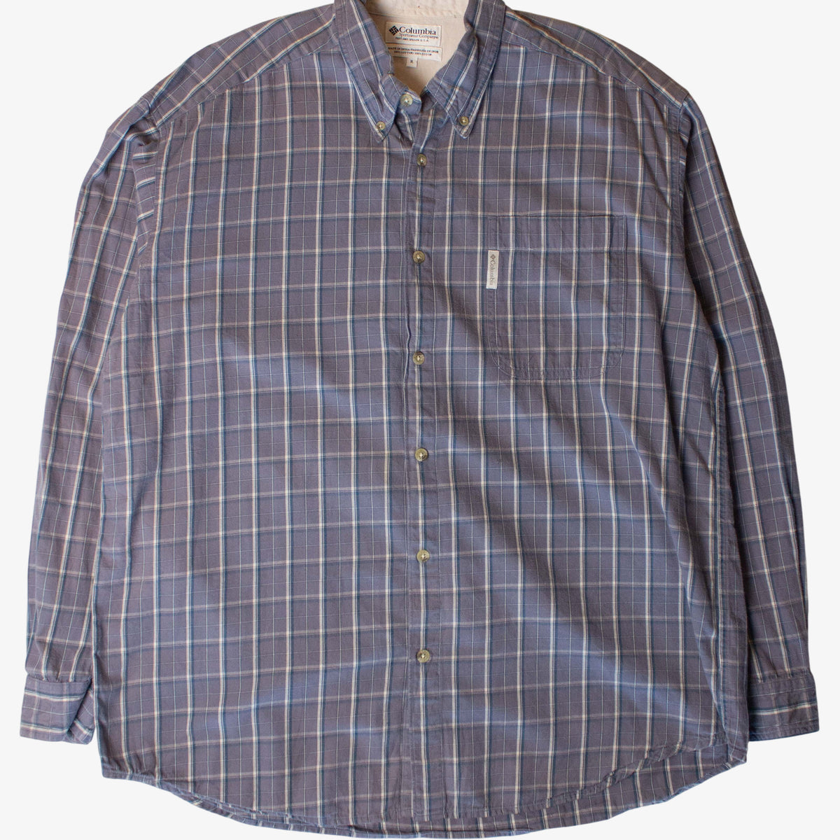 Vintage Blue Columbia Button Up Shirt (1990s) – Ragstock