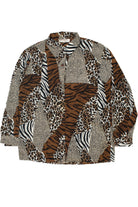 Vintage Animal Patchwork Print SG Sport Collection Button Up Shirt