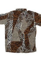 Vintage Animal Patchwork Print SG Sport Collection Button Up Shirt