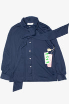 Vintage Navy Neck Tie Fire Islander Button Up Shirt