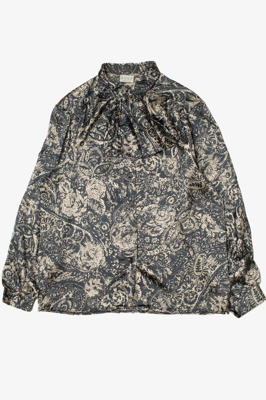 Vintage Floral Print Russ Button Up Shirt