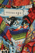 Vintage "Music" "Art" Pop Art All Over Print Button Up Top (1990s)