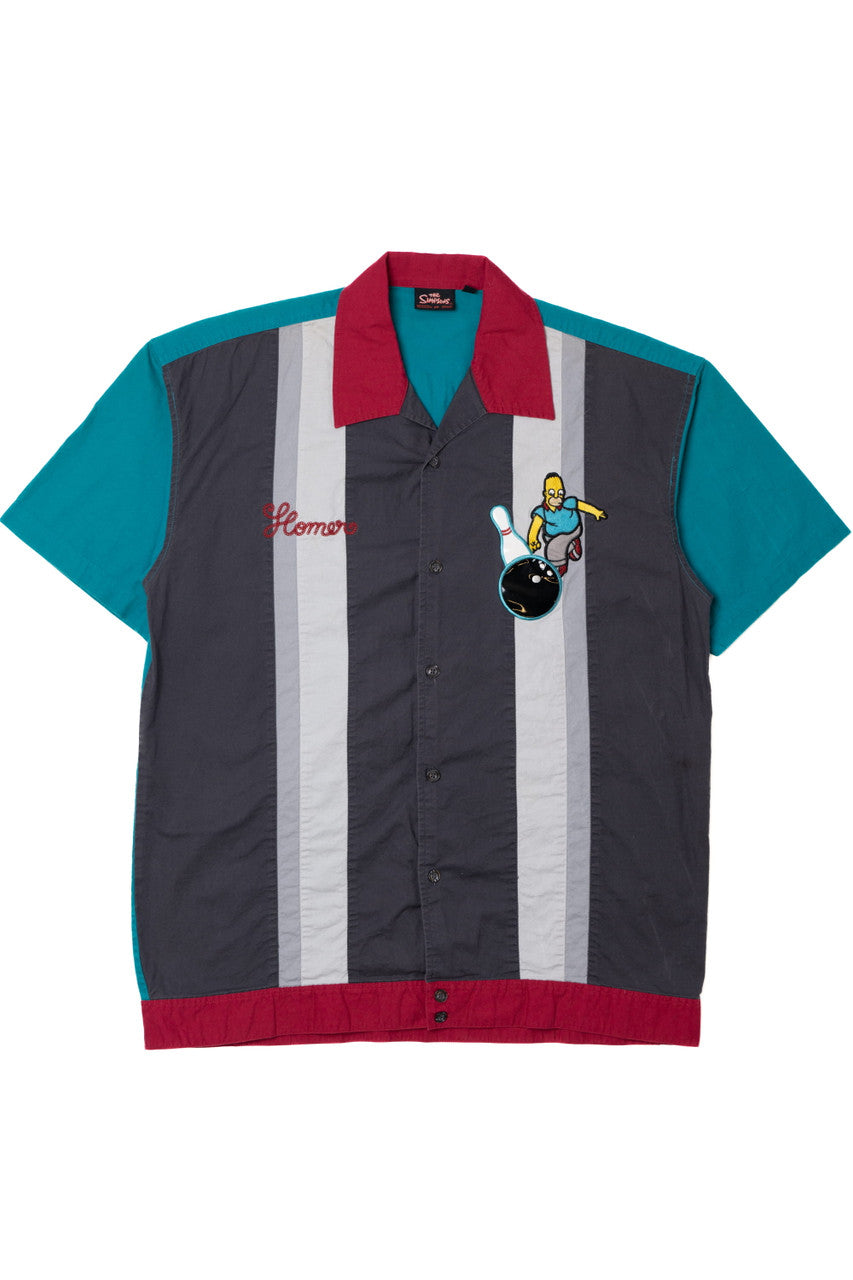 Vintage 2002 "Springfield Bowlarama" Homer Simpson Bowling Shirt