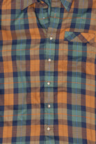 Vintage Blue And Orange JC Penney Button Up Shirt (1990s)