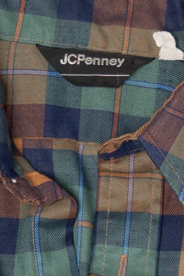 Vintage Blue And Orange JC Penney Button Up Shirt (1990s)