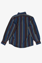 Vintage Distressed Navy Blue Pendleton Striped Button Up Shirt (1990s)