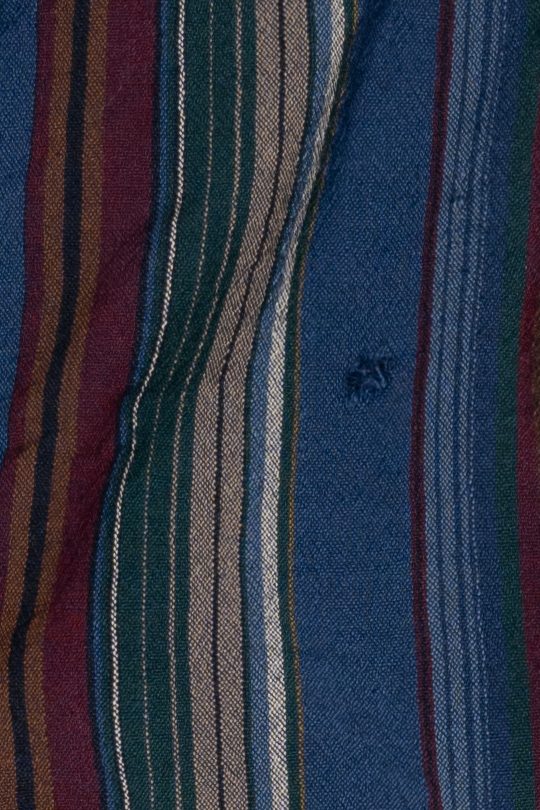 Vintage Distressed Navy Blue Pendleton Striped Button Up Shirt (1990s)