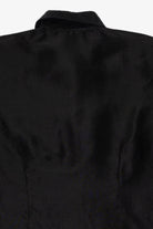 Vintage Black Yue Hera Ruffled Button Up Shirt (1990s)