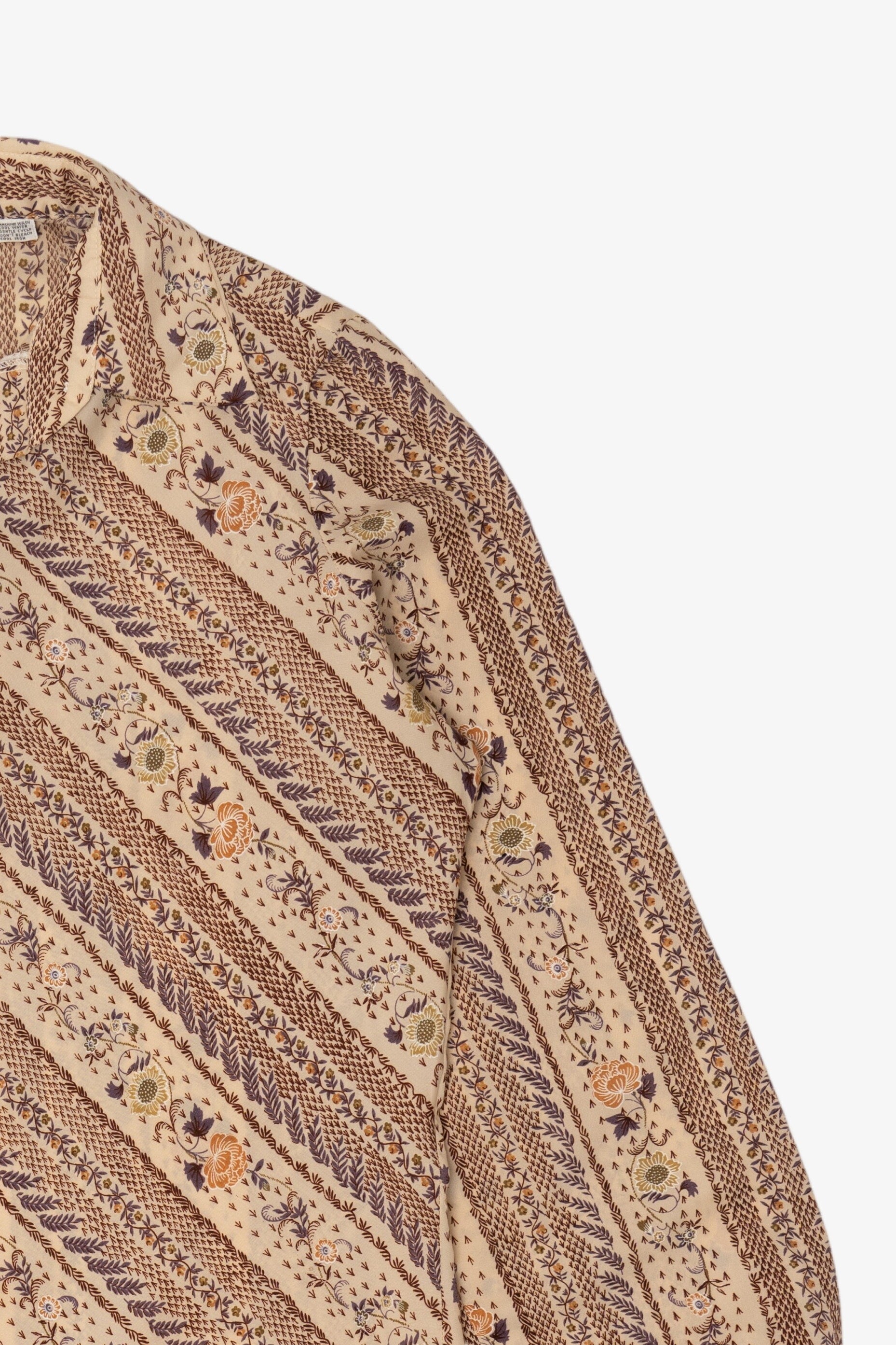 Vintage Beige Jinny Jin Button Up Shirt (1980s)
