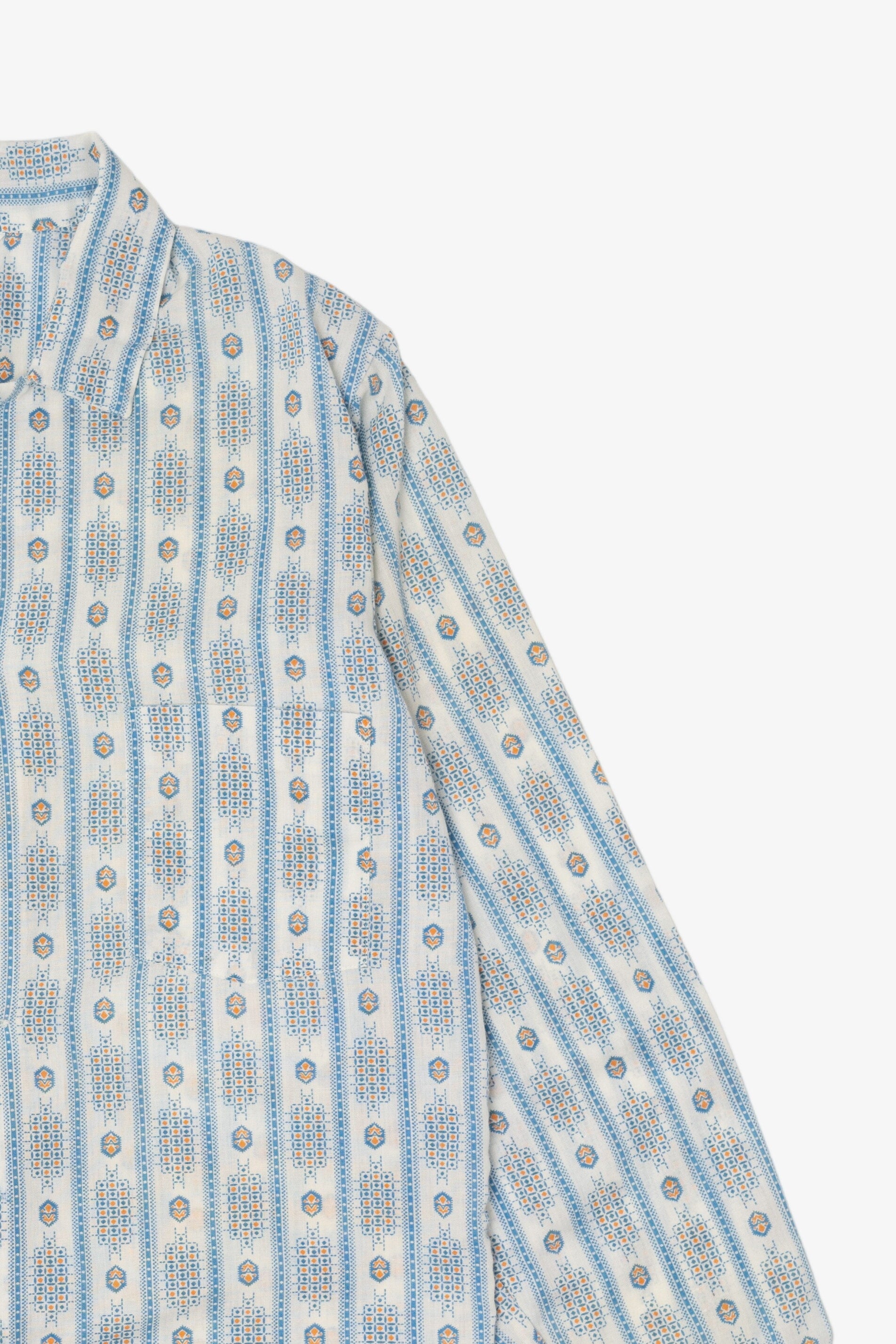 Vintage Blue And White Towncraft JC Penney Button Up Shirt (1970s)