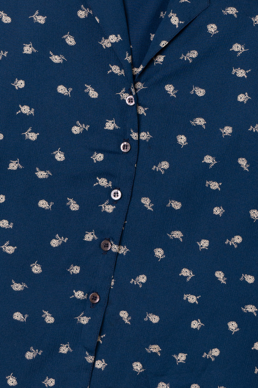 Vintage Calico Floral Button Up Shirt