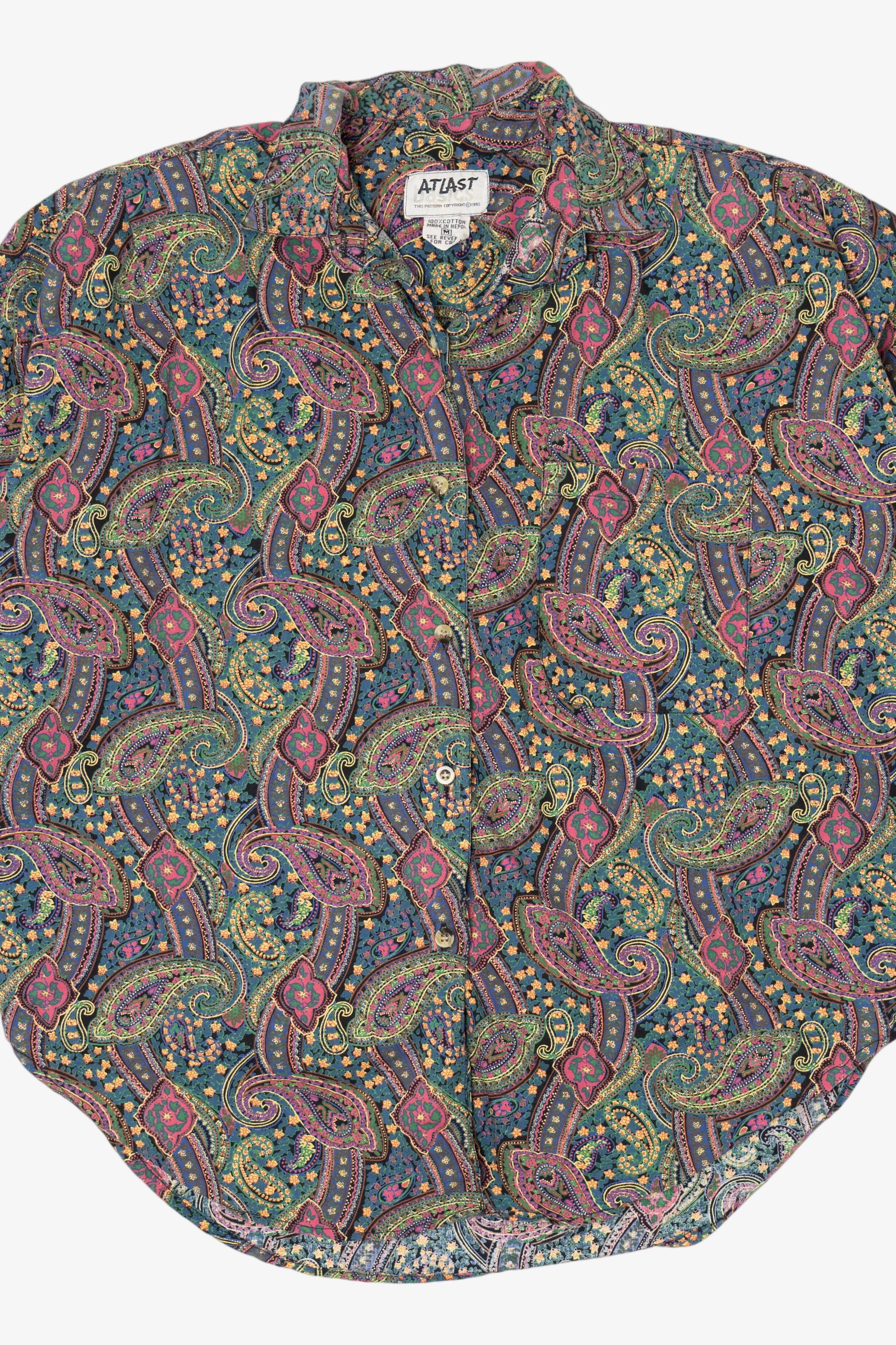 Vintage Paisley Pattern At Last Button Up Shirt (1990s)