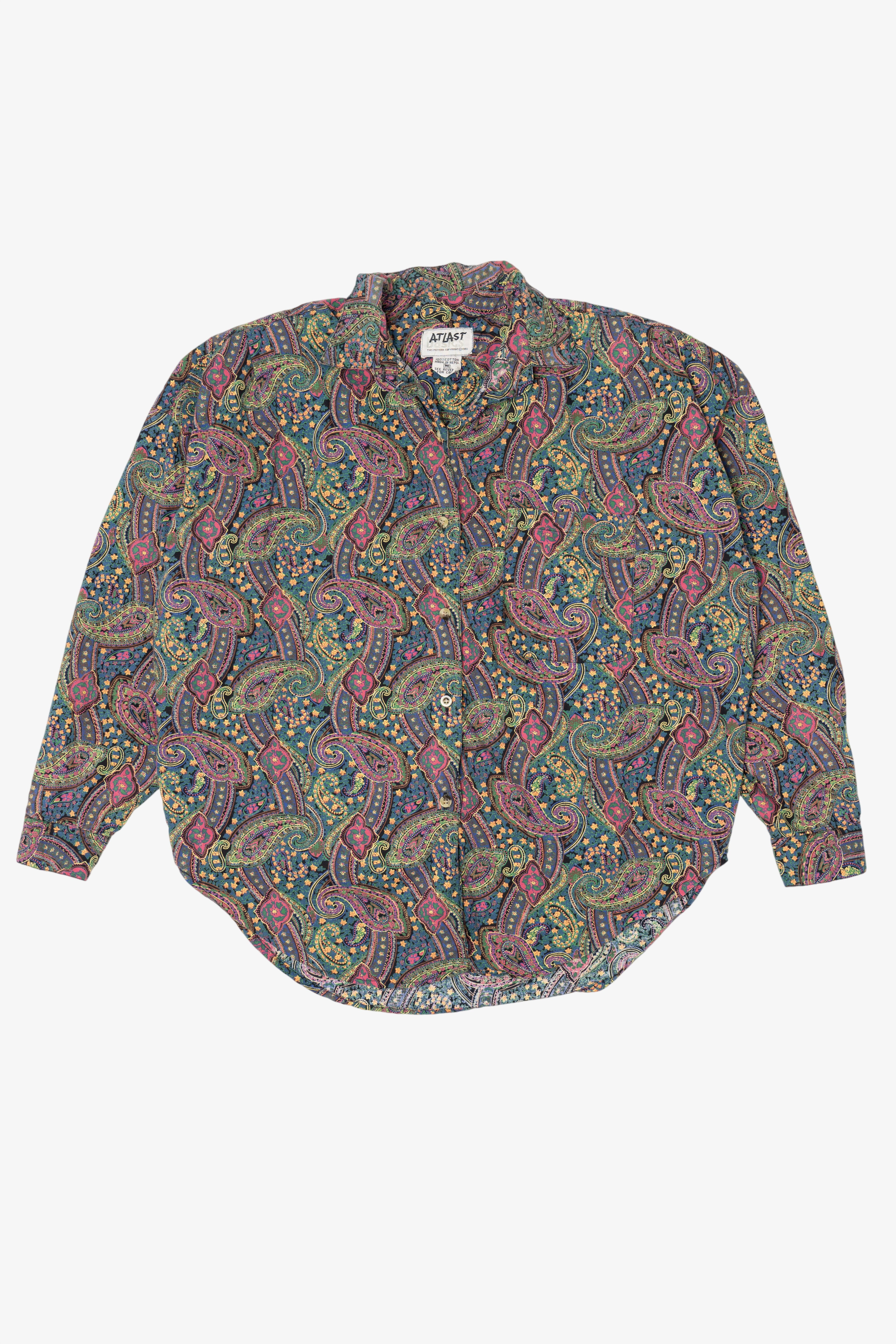 Vintage Paisley Pattern At Last Button Up Shirt (1990s)