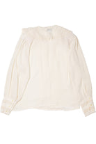 Vintage Lace Detail Peter Pan Collar Button Up Shirt