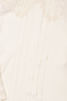 Vintage Lace Detail Peter Pan Collar Button Up Shirt