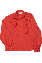 Vintage Tie Neck Silkhana by Lady Manhattan Button Up Shirt