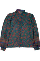 Vintage Paisley Striped Sheer California Girl Button Up Shirt