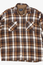 Vintage Brown John Blair Flannel Button Up Shirt (1990s)