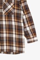 Vintage Brown John Blair Flannel Button Up Shirt (1990s)