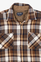 Vintage Brown John Blair Flannel Button Up Shirt (1990s)