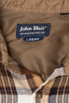 Vintage Brown John Blair Flannel Button Up Shirt (1990s)