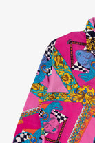 Vintage Pink Vibrant Evidence Button Up Shirt (1980s)